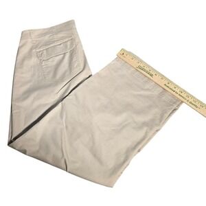 LL Bean Signature Women Khaki Tan Straight Leg Chino Pants Size 14 Regular. 685